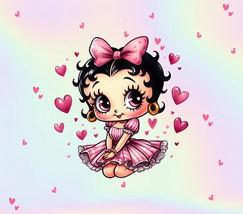 BETTY BOOP WITH SMALL DESIGNERS CHOICE ARRANGEMENT