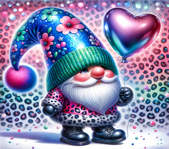 VALENTINE GNOME 2 WITH SMALL ARRANGEMENT DESIGNER\'S CHOICE